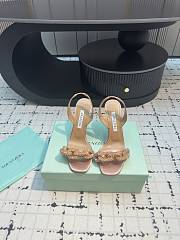 	 Aquazzura Beige Slingback Sandals 10cm - 1