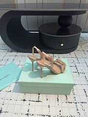 	 Aquazzura Beige Slingback Sandals 10cm - 6