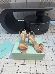 	 Aquazzura Beige Slingback Sandals 10cm - 5
