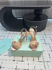 	 Aquazzura Beige Slingback Sandals 10cm - 4