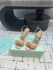 	 Aquazzura Beige Slingback Sandals 10cm - 3