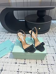 	 Aquazzura Black Slingback Sandals 10cm - 6