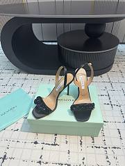 	 Aquazzura Black Slingback Sandals 10cm - 5