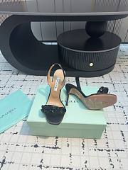 	 Aquazzura Black Slingback Sandals 10cm - 3