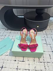 	 Aquazzura Dark Pink Slingback Sandals 10cm - 1