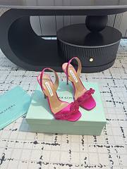 	 Aquazzura Dark Pink Slingback Sandals 10cm - 4