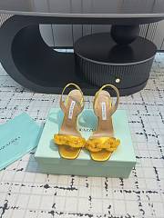 	 Aquazzura Yellow Slingback Sandals 10cm - 1