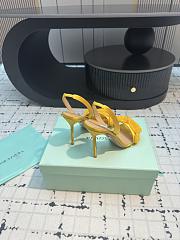 	 Aquazzura Yellow Slingback Sandals 10cm - 6