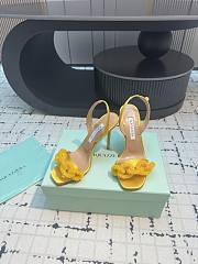 	 Aquazzura Yellow Slingback Sandals 10cm - 3