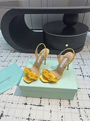 	 Aquazzura Yellow Slingback Sandals 10cm - 5
