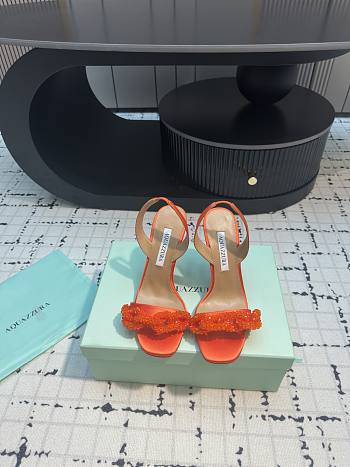 	 Aquazzura Orange Slingback Sandals 10cm