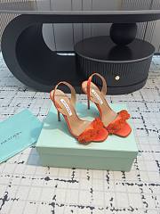 	 Aquazzura Orange Slingback Sandals 10cm - 6