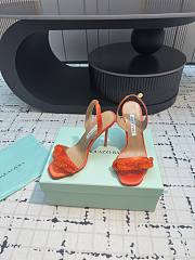 	 Aquazzura Orange Slingback Sandals 10cm - 4