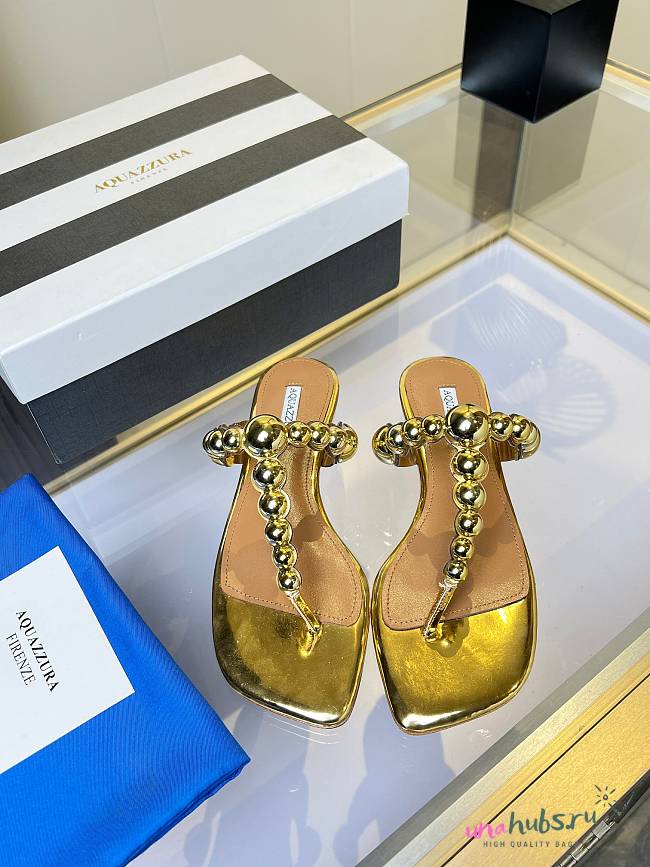 Aquazzura Flip Flop Gold - 1