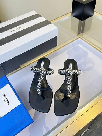 	 Aquazzura Flip Flop Black
