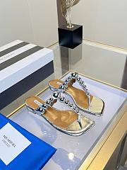 	 Aquazzura Flip Flop Silver - 6