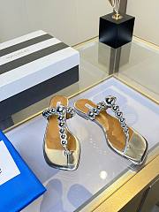 	 Aquazzura Flip Flop Silver - 5