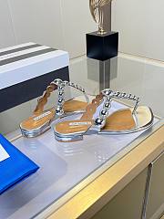 	 Aquazzura Flip Flop Silver - 4