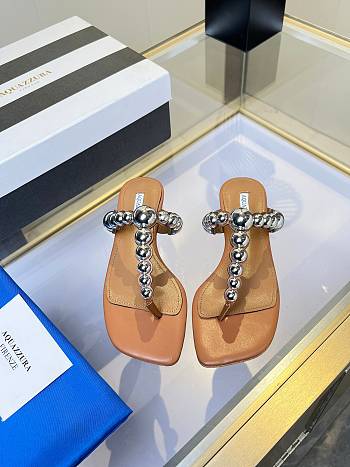 	 Aquazzura Flip Flop Beige