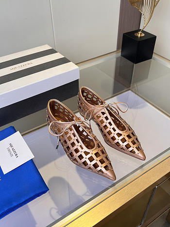 	 Aquazzura Flat Shoes In Rose Gold