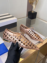	 Aquazzura Flat Shoes In Rose Gold - 4