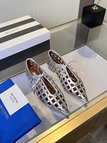 	 Aquazzura Flat Shoes In Silver