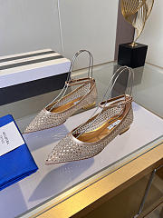 Aquazzura Crystal Tulle Flat Rose Gold - 5