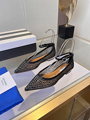 	 Aquazzura Crystal Tulle Flat Black - 4