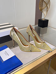	 Aquazzura Gold Crystal Pump 10cm - 6