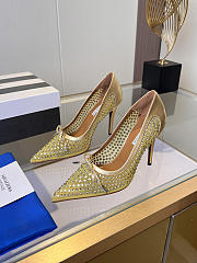 	 Aquazzura Gold Crystal Pump 10cm - 5