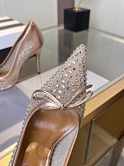 	 Aquazzura Rose Gold Crystal Pump 10cm - 4