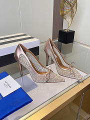 	 Aquazzura Rose Gold Crystal Pump 10cm - 3