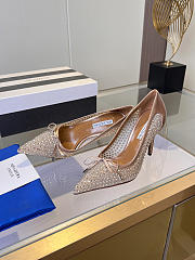 	 Aquazzura Rose Gold Crystal Pump 10cm - 2