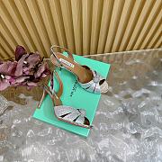 	 Aquazzura Italian Flirt 100/85 embellished leather sandals in silver - 6