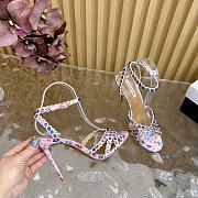 Aquazzura Leather Embellished Tequila Sandals 105 - 5