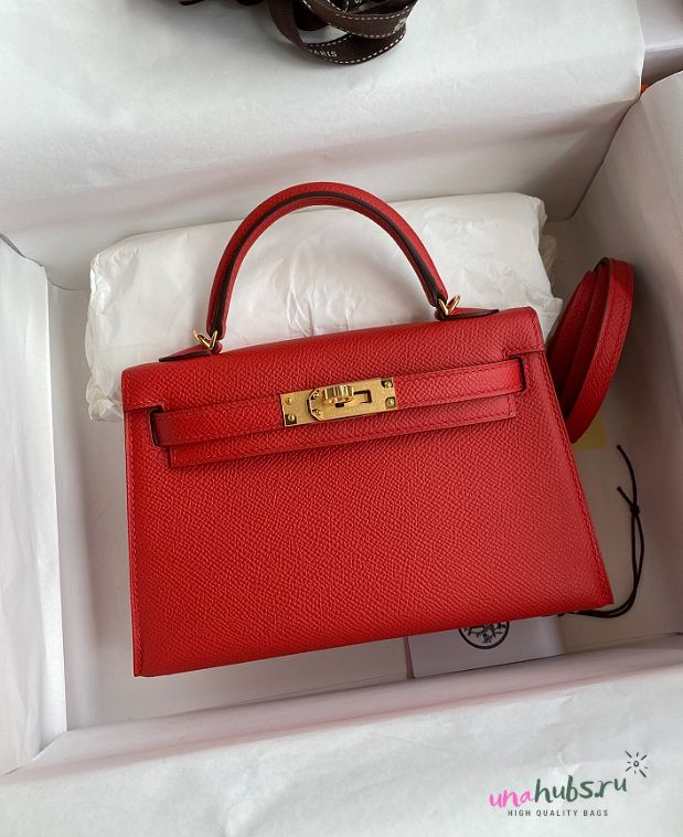 Hermes Mini Kelly 19cm Epsom In Red - 1