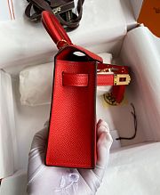 Hermes Mini Kelly 19cm Epsom In Red - 6