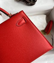 Hermes Mini Kelly 19cm Epsom In Red - 5