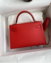 Hermes Mini Kelly 19cm Epsom In Red - 4