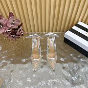 AQUAZZURA Crystal Satin Mesh Bow Slingback Silver - 2