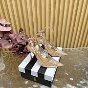 	 AQUAZZURA Crystal Satin Mesh Bow Slingback Rose Gold - 2