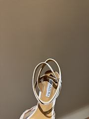 AQUAZZURA Slow Kisses 130 crystal-embellished chiffon-trimmed grosgrain platform sandals - 5