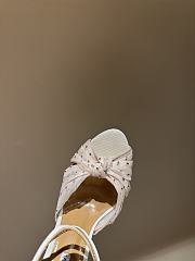 AQUAZZURA Slow Kisses 130 crystal-embellished chiffon-trimmed grosgrain platform sandals - 4