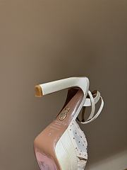 AQUAZZURA Slow Kisses 130 crystal-embellished chiffon-trimmed grosgrain platform sandals - 2