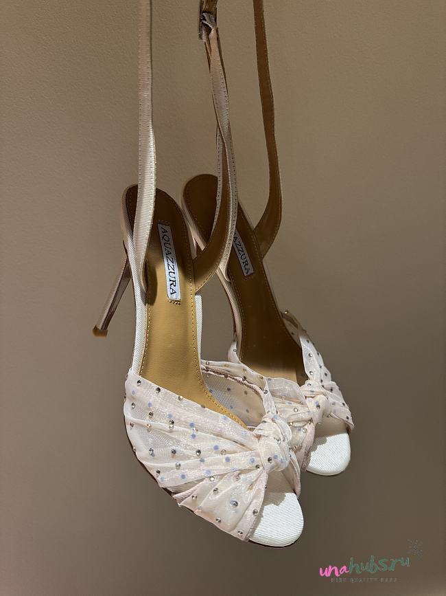 Aquazzura  Slow Kisses embellished leather sandals 10.5cm - 1