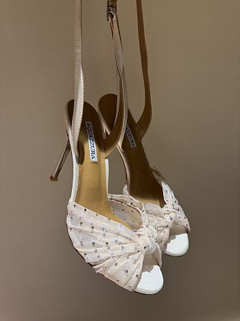 Aquazzura  Slow Kisses embellished leather sandals 10.5cm
