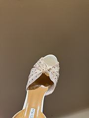 Aquazzura  Slow Kisses embellished leather sandals 10.5cm - 3