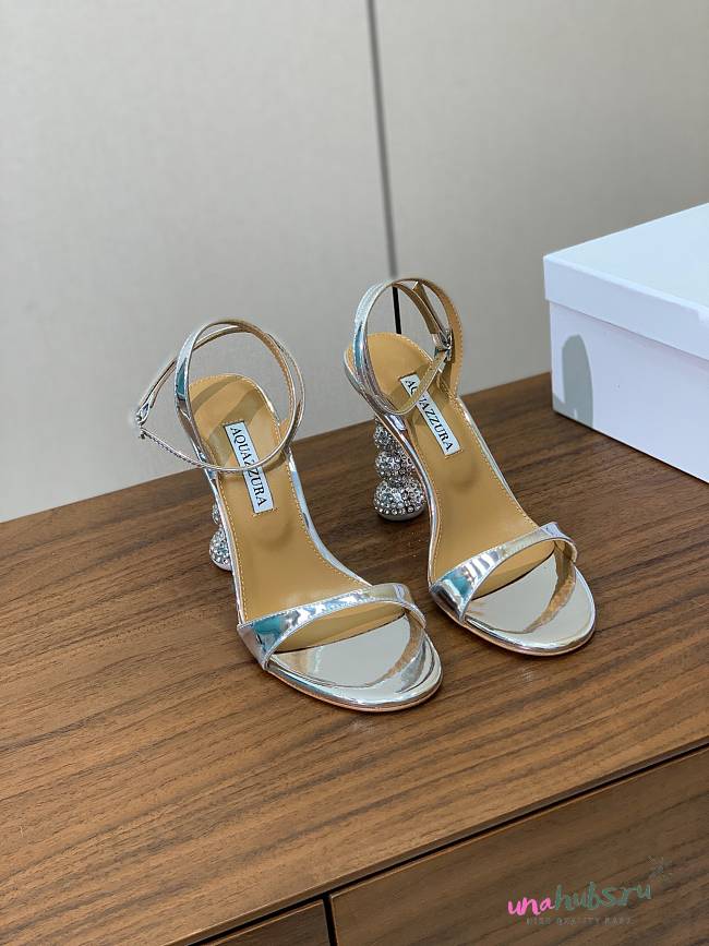 	 AQUAZZURA Yes Baby 95 Sandal Silver - 1