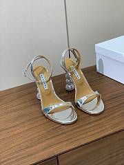 	 AQUAZZURA Yes Baby 95 Sandal Silver - 1