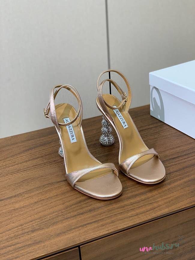 	 AQUAZZURA Yes Baby 95 Sandal Rose Gold - 1